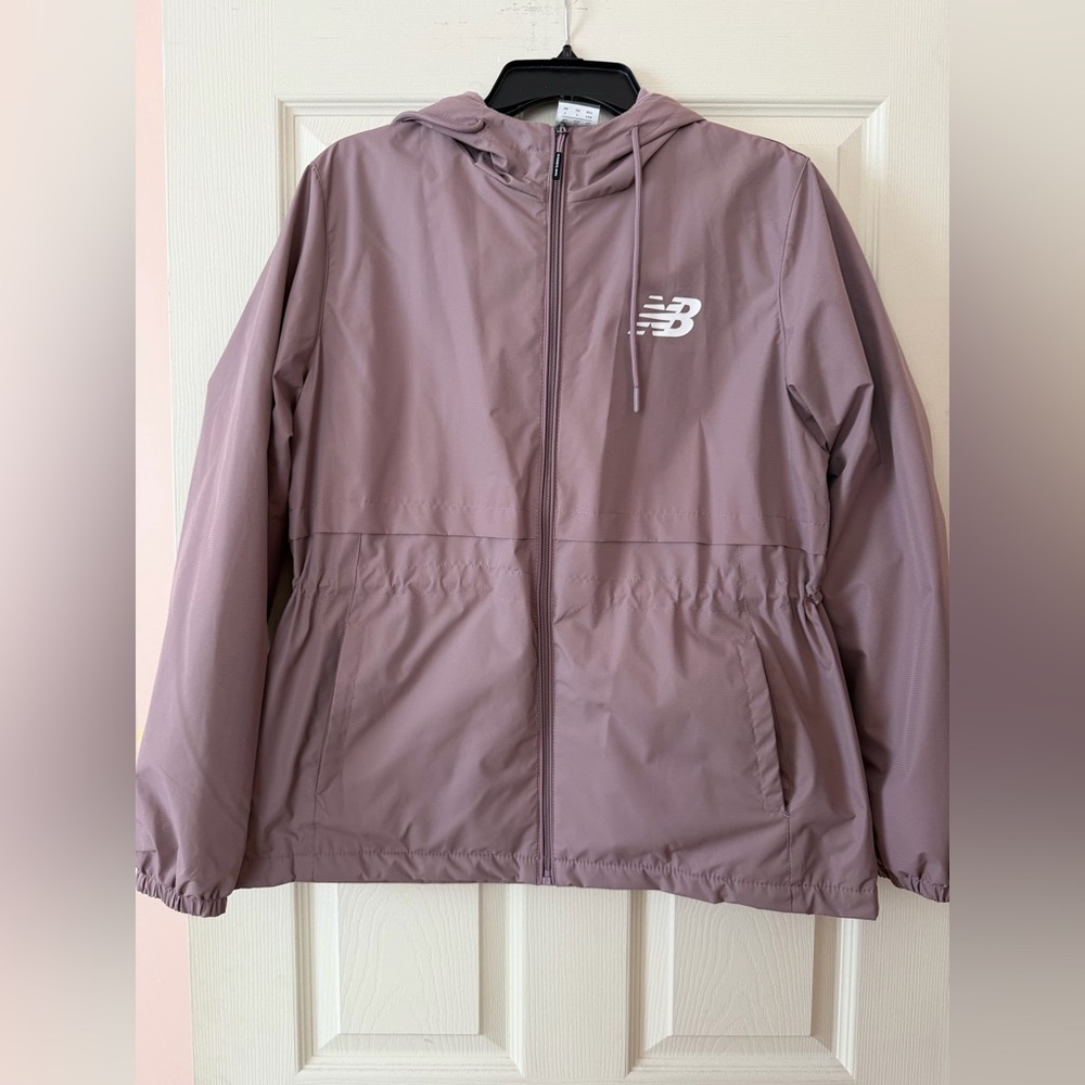 New Balance Dusty Rose Hooded Windbreaker Jacket